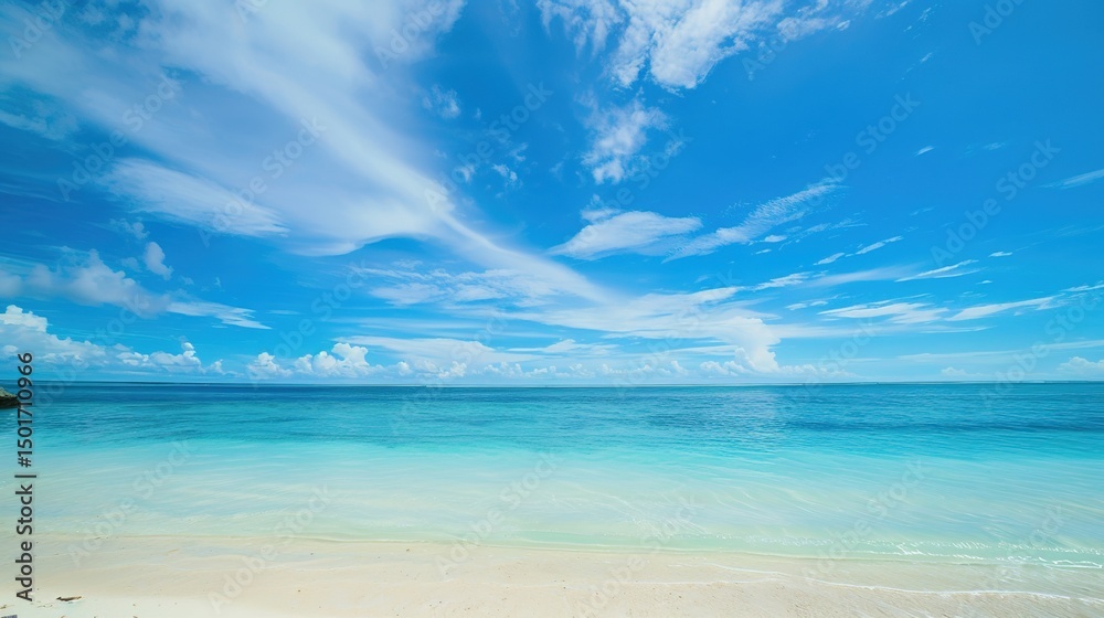 Fototapeta premium Spectacular High-Definition Images of Vibrant Blue Sky Background: Breathtaking Views of Clear Skies, Dramatic Cloudscapes, and Golden Hour Glows for Film Posters, Landscape Prints, Aviation Campaigns
