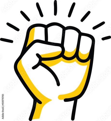Empowerment Raise Your Fist Up for Action and Justice