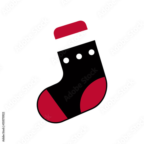 christmas stocking glyph icon christmas vector art