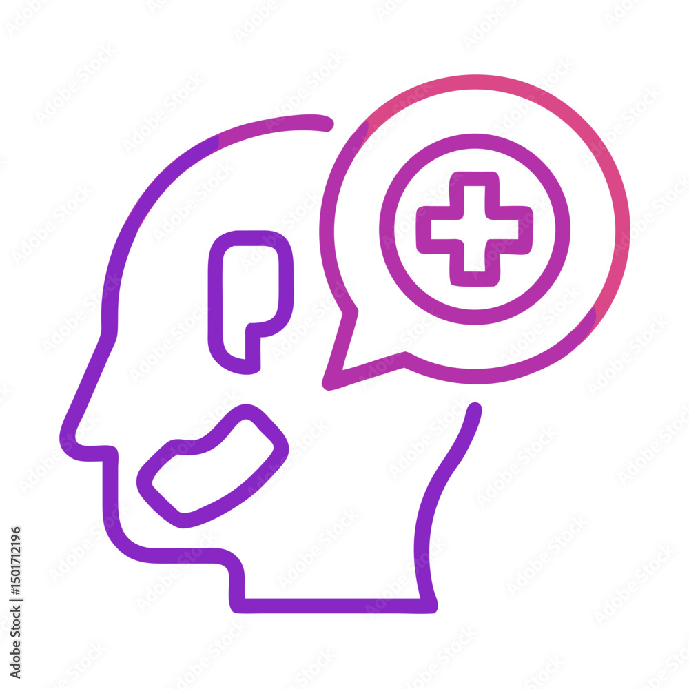 Fototapeta premium Wellness, Self-Care line icon set of mental clarity, fitness, nutrition, relaxation, meditation, mental health, stress relief, body-mind connection illustration.