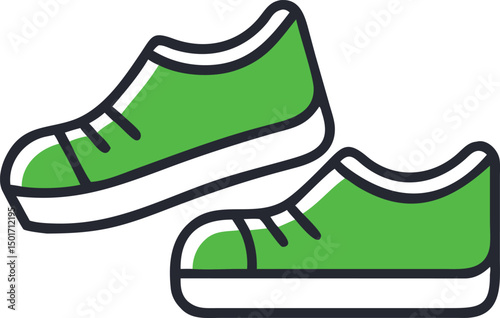 Stylish Green Canvas Sneakers Comfortable Footwear Design