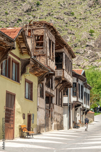 Old Historical houses of Sivrihisar City, Eskisehir Turkey 