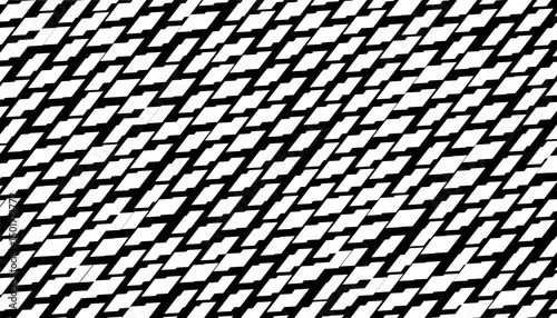 Black and white abstract geometric pattern with pixel effect for modern background and jersey design. Fully editable vector element. Vector Format Illustration 