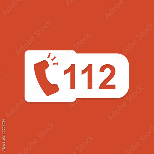 112 emergency call icon design