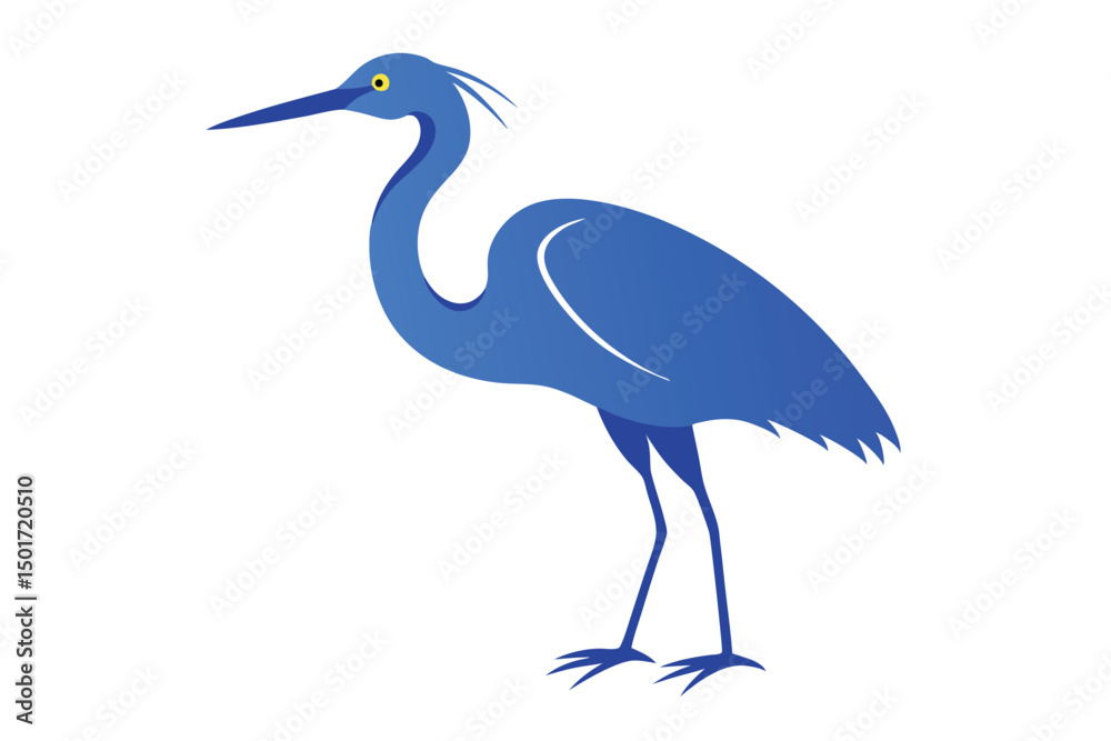 Obraz premium heron on white background
