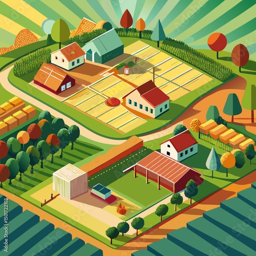 isometric view of the city