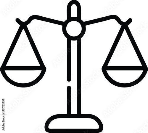 Emblematic symbol of balance and justice, representing the fundamental principles of equality and fair judgment in legal systems and decision-making.