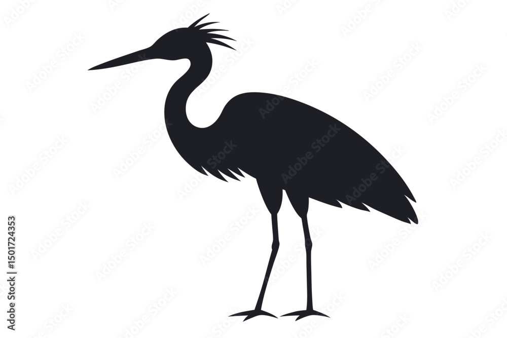 Obraz premium heron on a white background