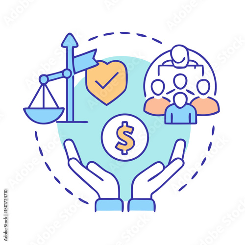 Fair Trade, Sustainability, ethical practices, eco-friendly initiatives, global responsibility, recycling, renewable, resource, scale, shopping, strategy, stroke, success, support, sustainable
