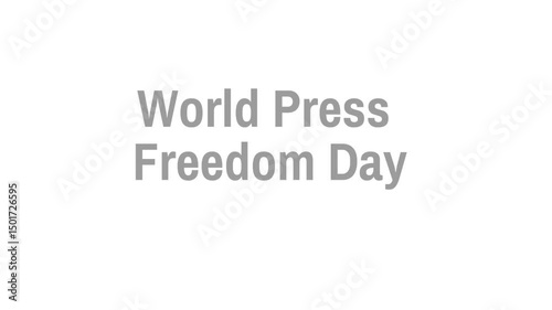 A bold text displaying world press freedom on a white background