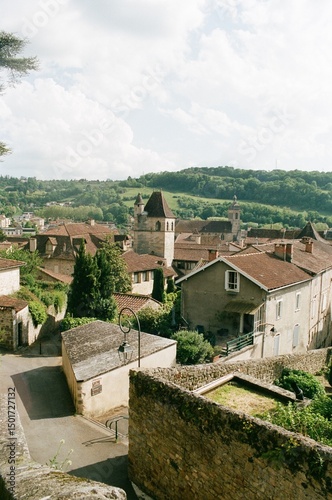 Obraz na płótnie Figeac, viewed from Notre-Dame-du-Puy à Figeac.