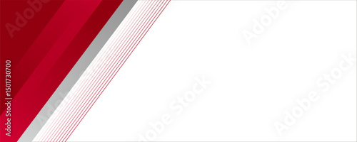 Banner background geometric style,red combination silver, shape line, memphis,vector illustration