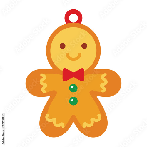 gingerbread man isolated on white