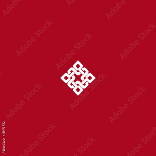 Celtic knot logo icon flat vector design