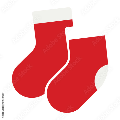 christmas sock isolated on white