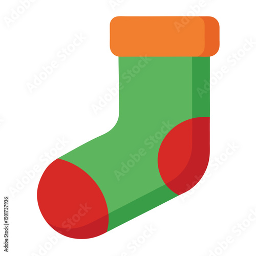 green christmas sock