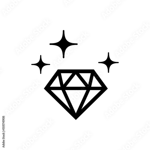 Diamond icon vector for computer, web and mobile app 