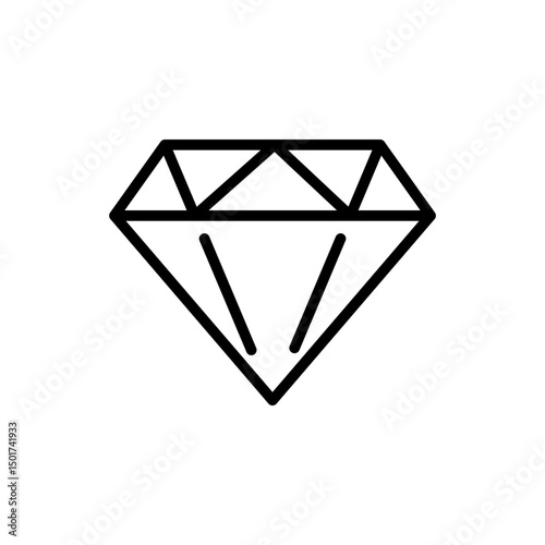 Diamond icon vector for computer, web and mobile app 