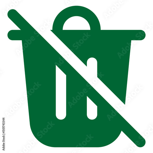 Delete off logo symbol green