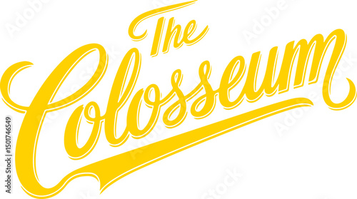 The Coliseum - Gold Lettering.