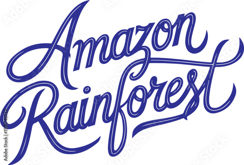 Amazon Rainforest Handwritten Lettering.