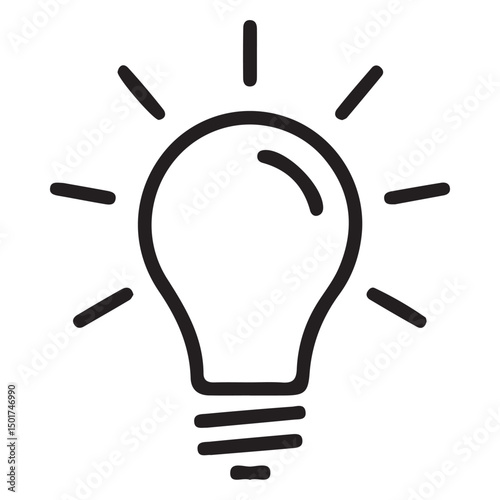 Light bulb idea icon vector . Vector illustration EPS 10