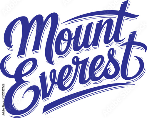 Mount Everest Typography.