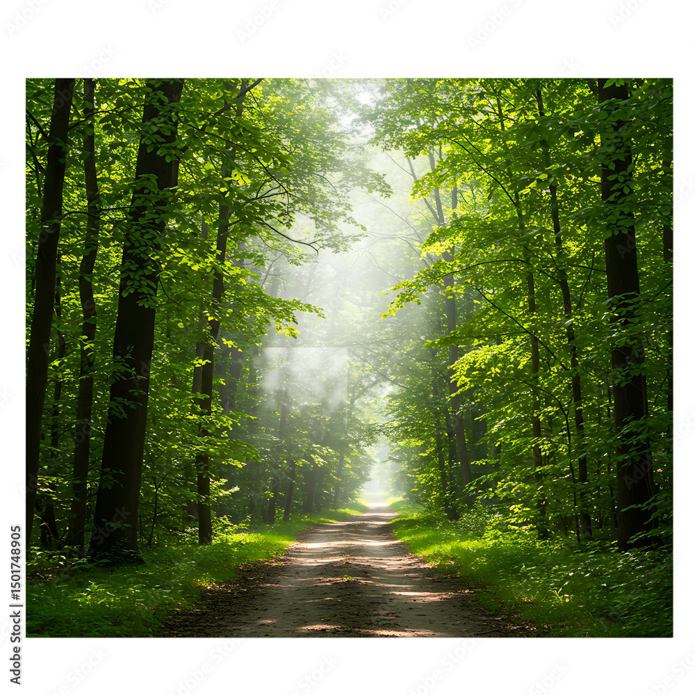 Obraz premium Sunlit Forest Path