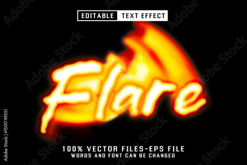 Flare Editable Text Effect