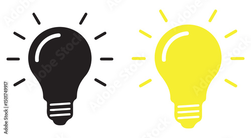 Creative light bulb icon set collection.  Vector illustration EPS 10