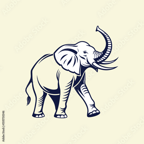 black and white elephant