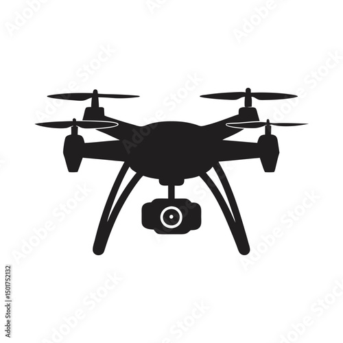 civilian aerial drone flat icon for apps website vector art