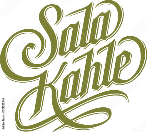 Sala Kahle Calligraphy Design.