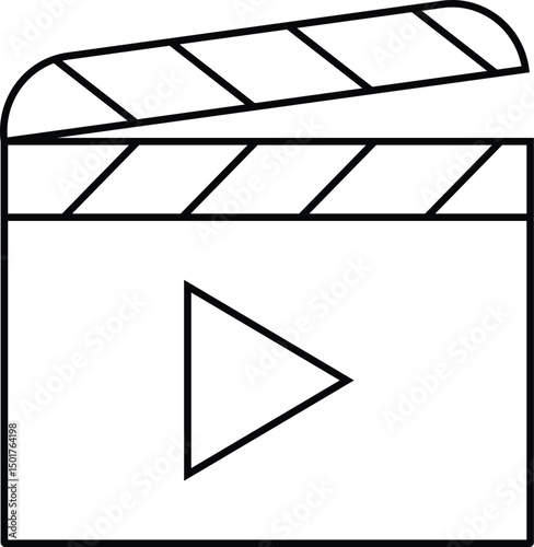 movie clapper board vector illustration