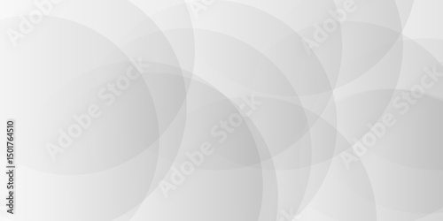 Abstract minimal geometric white and gray light background design. white transparent material in triangle diamond and circle shapes in random geometric pattern.