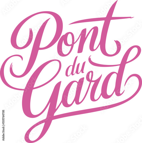 Pont du Gard Lettering.