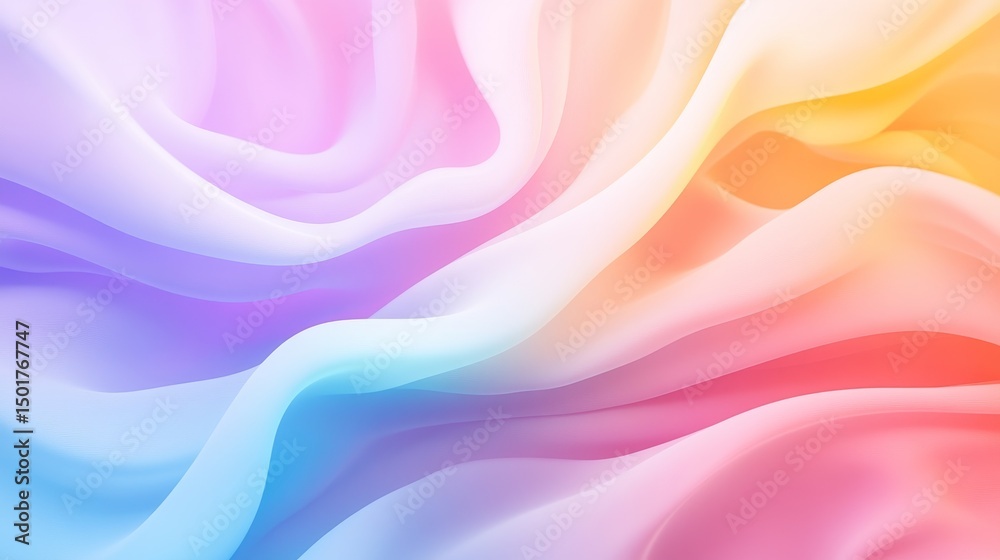 Obraz premium Pastel Waves Gradient Abstract Design, texture, background