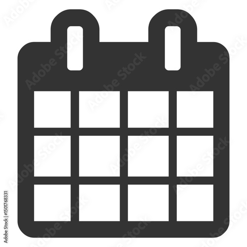 Calender logo symbol black