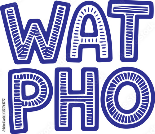 Wat Pho Temple Typography.