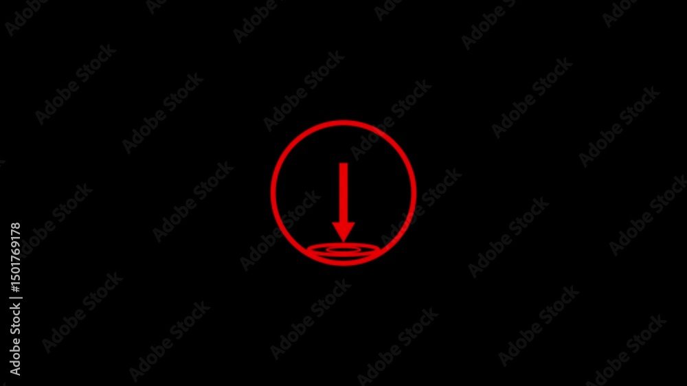 Download icon animation on white background, downloading icon in circle with arrow animated, download button icon.4k animation .