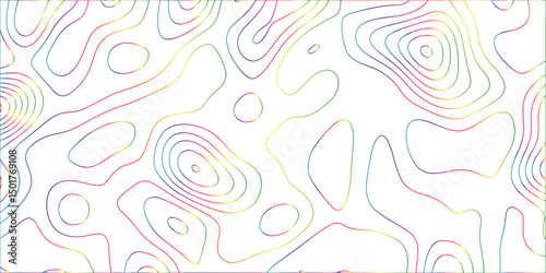 Abstract topographic contours map background, wave paper curved reliefs abstract background. geographic line map Modern design with topographic wavy pattern design for poster. vector illustration.	