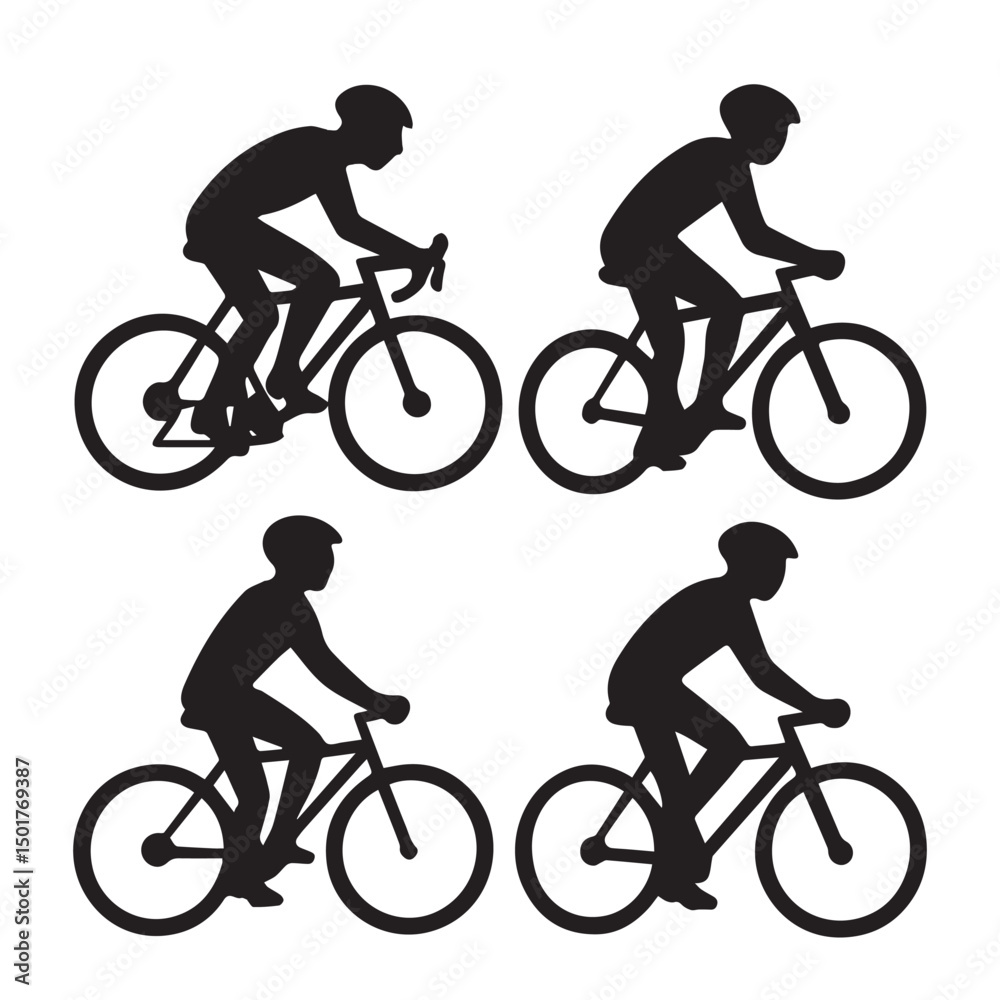 Obraz premium Cyclists chase the leader of the race