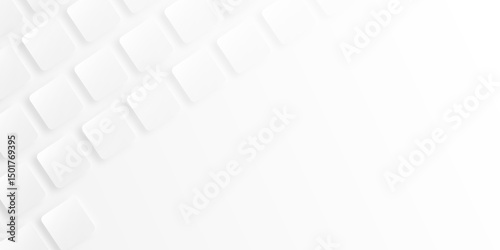 Abstract white rectangle shape geometric line background. Clean and simple pattern for business template. geometric minimal shapes background illustration. frame banner. Realistic paper surface	
