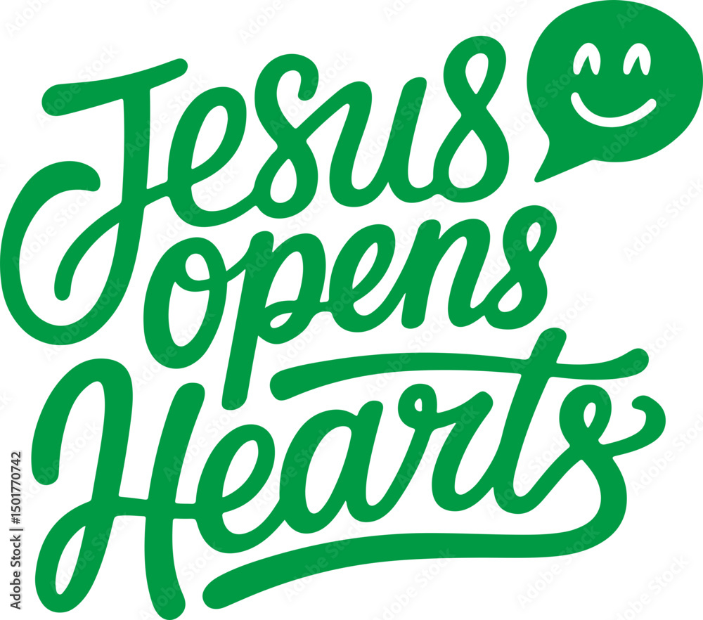 Fototapeta premium Jesus Opens Hearts.