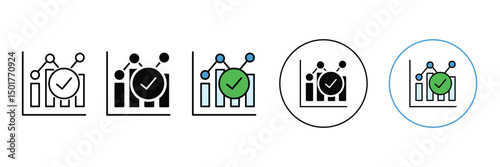 Set of Successful business graph icon collection. success graph, achievement, successful, strategy, goal symbol.