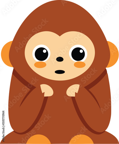 Adorable Shy Monkey