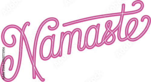 Namaste Pink Script.