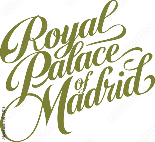 Royal Palace of Madrid Lettering.