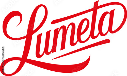 Red Lumeta Script Logo.