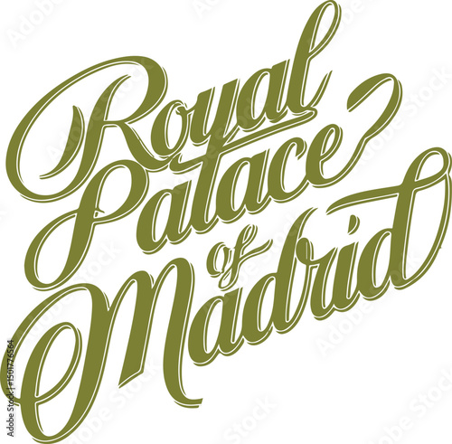Royal Palace of Madrid Lettering.